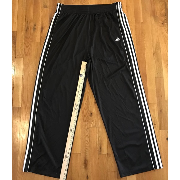 Black Adidas 3 stripe Track Suit Size 2XL Jacket and Pants - New Without Tags - Picture 5 of 10